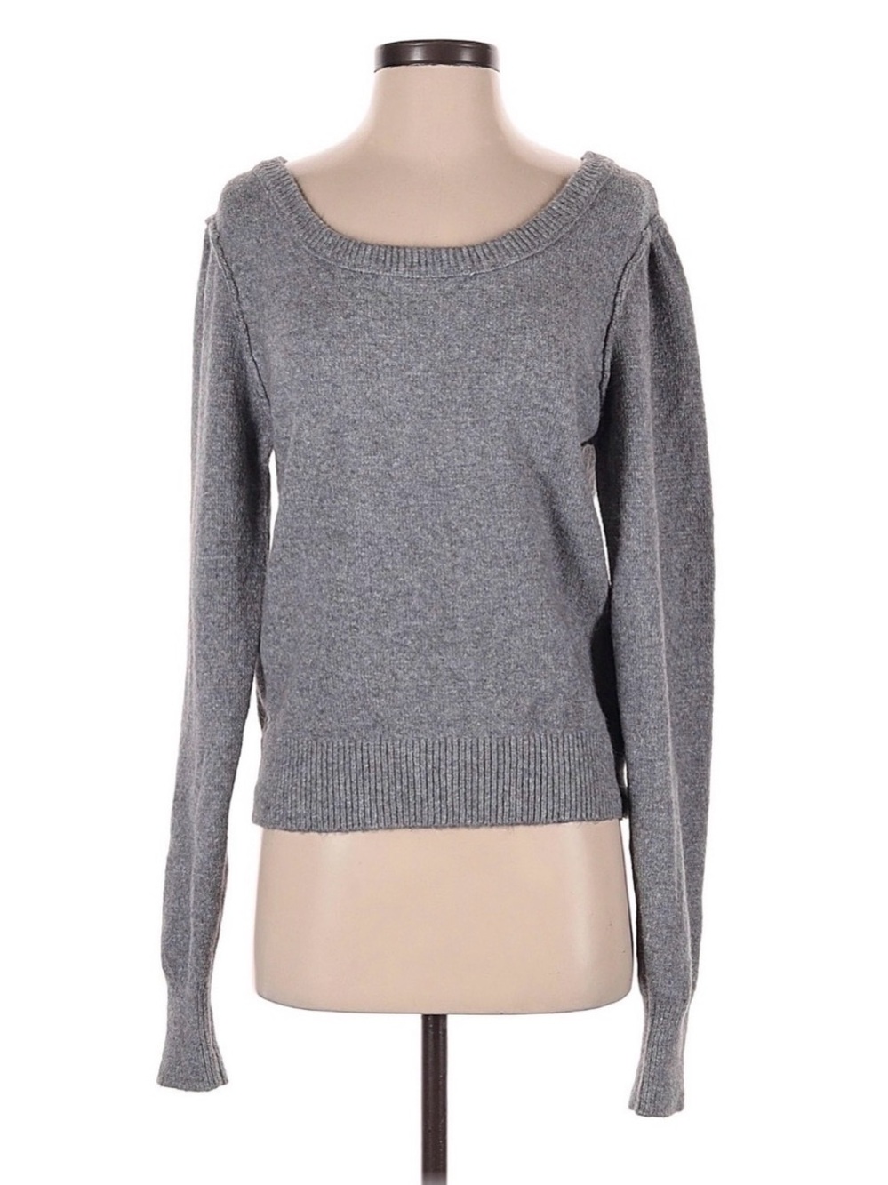 Woman’s Anthropologie Classic Grey Scoop Neck Women's Sweater